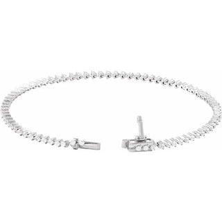 14K White 2 CTW Lab-Grown Diamond 7 1/4" Line Bracelet