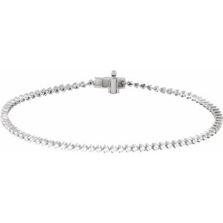 14K White 1 1/2 CTW Natural Diamond 7 1/4" Line Bracelet