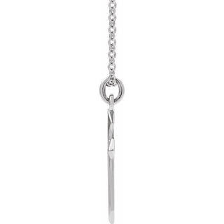 14K White Cross 18" Necklace