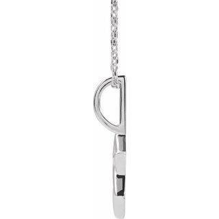 Platinum Star of David 16-18" Necklace