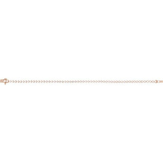 14K Rose 3 CTW Natural Diamond 7 1/4" Line Bracelet