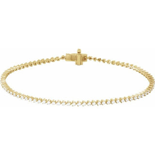 14K Yellow 1 1/2 CTW Lab-Grown Diamond 7 1/4" Line Bracelet