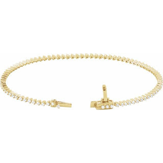 14K Yellow 1 1/2 CTW Natural Diamond 7 1/4" Line Bracelet