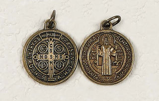 50-Pack - Brass St Benedict Pendant- 1/2"