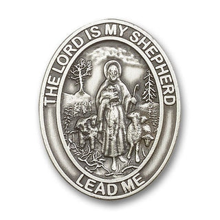 Silver Finish Lord Is My Shepherd Visor Clip