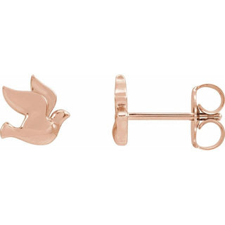 14K Rose Holy Spirit Dove Right Earring