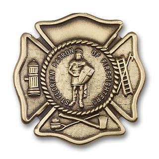Gold Finish Saint Florian Visor Clip