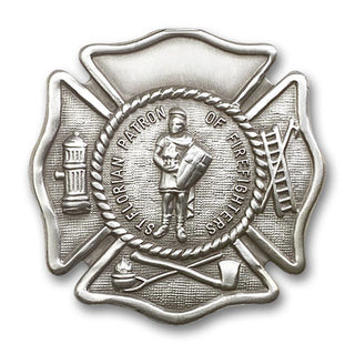 Silver Finish Saint Florian Visor Clip