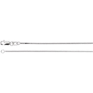 20-inch Box Chain with Lobster Clasp - 14K White Gold