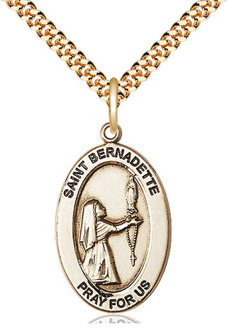 14kt Gold-Filled Saint bernadette medal necklace 11017GF