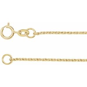 1 mm Twisted Wheat Chain