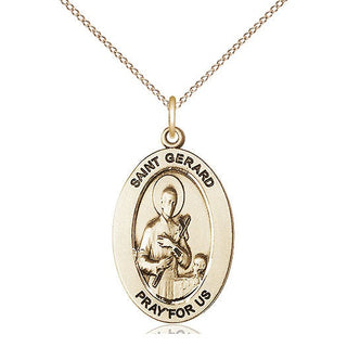 14kt Gold-Filled Saint gerard majella medal necklace 11042GF