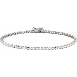 14K White 1 5/8 CTW Lab-Grown Diamond Lightweight Line 7" Bracelet