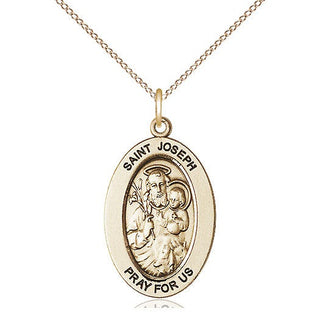 14kt Gold-Filled Saint joseph medal necklace 11058GF