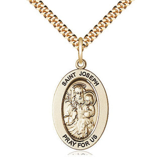 14kt Gold-Filled Saint joseph medal necklace 11058GF
