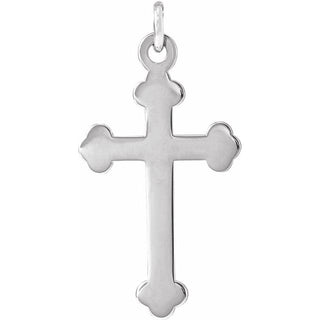 14K White Cross Pendant