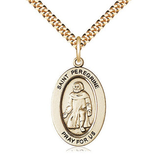 14kt Gold-Filled Saint peregrine medal necklace 11088GF