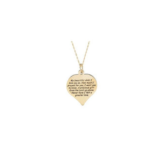 14K Yellow Heart 18" Necklace
