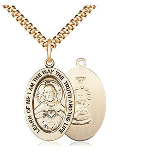 14kt gold filled scapular medal necklace 11098GF