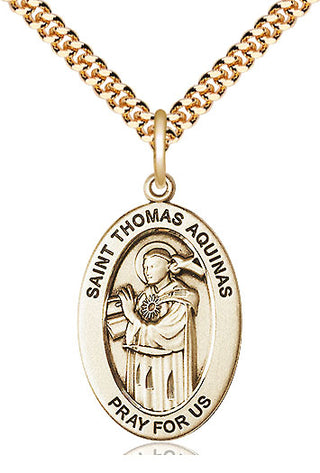 14kt Gold-Filled Saint thomas aquinas medal necklace 11108GF