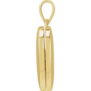 14K Yellow Engravable Oval Locket