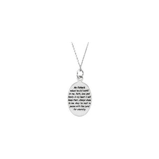 Sterling Silver Loss of a Father 18" Necklace