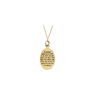 14K Yellow Loss of a Father 18" Necklace