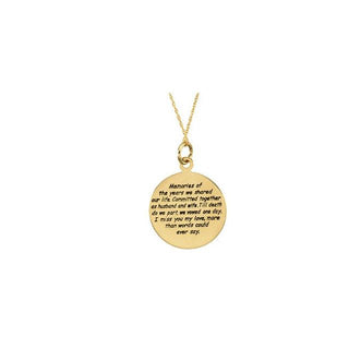 14K Yellow Loss of a Spouse 18" Necklace