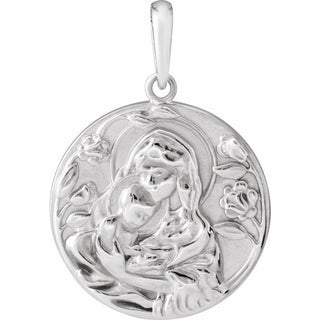 Platinum Madonna & Child Pendant