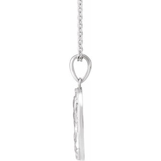 Platinum Madonna & Child 16-18" Necklace 