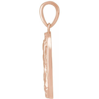 14K Rose Madonna & Child Pendant