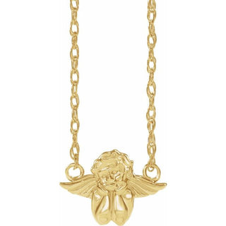 14K Yellow Cherub 16" Necklace
