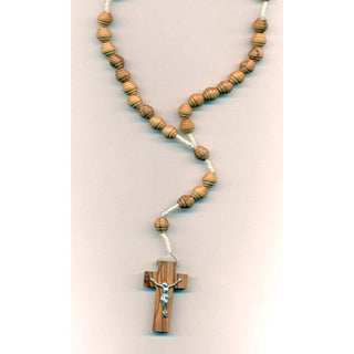 6-Pack - 6mm Olive Wood Rosary - Spiral Beads Interlaced 14-inch - BULK Corded