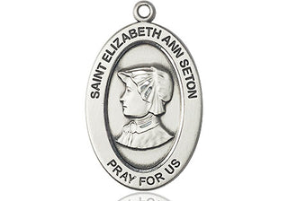 Sterling Silver St. Elizabeth Ann Seton Medal & Necklace Set | Engravable