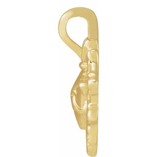 14K Yellow Sacred Heart Pendant