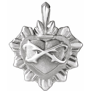 Platinum Sacred Heart Pendant