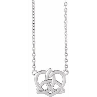 Platinum Celtic-Inspired 16-18" Necklace 