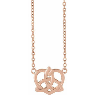 14K Rose Celtic-Inspired 16-18" Necklace 