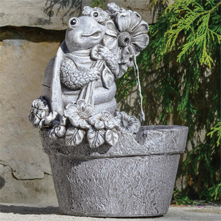11-Inch Turtle Garden Fountain Pudgy Pals