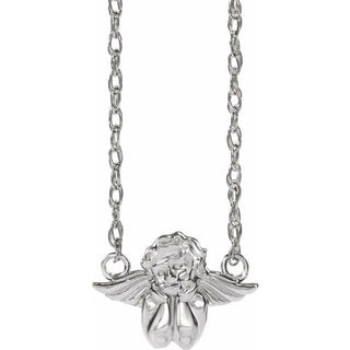 Platinum Cherub 16" Necklace
