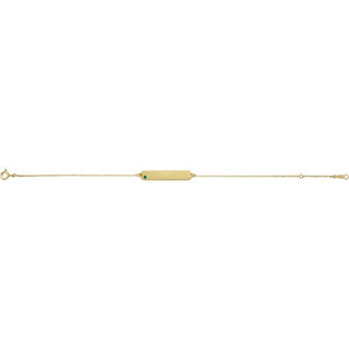 14K Yellow Natural Emerald Geometric 7-8" Bracelet
