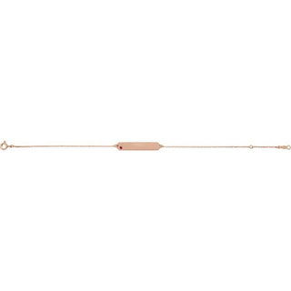 14K Rose Lab-Grown Ruby Geometric 7-8" Bracelet