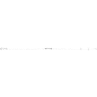 Platinum 1/10 CTW Natural Diamond Bar 6 1/2-7 1/2" Bracelet