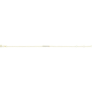 14K Yellow 1/10 CTW Natural Diamond Bar 6 1/2-7 1/2" Bracelet