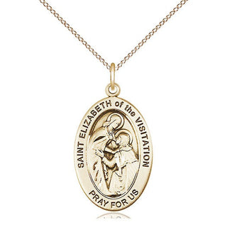 14kt Gold-Filled Saint elizabeth of the visitatio medal necklace 11311GF