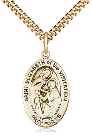 14kt Gold-Filled Saint elizabeth of the visitatio medal necklace 11311GF