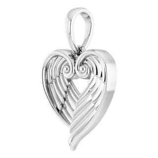 Platinum Angel Wing Heart Pendant