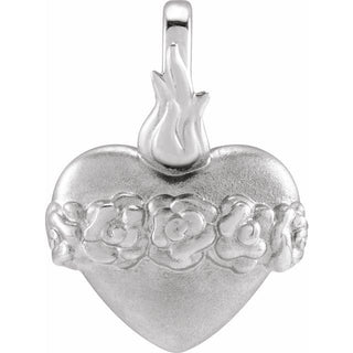 Platinum Immaculate Heart Of Mary Pendant