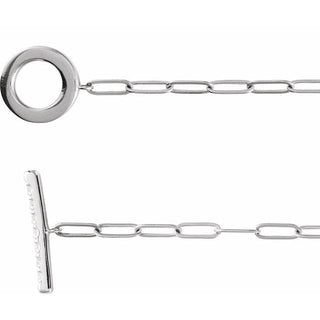 Sterling Silver 1/10 CTW Natural Diamond Toggle 7" Bracelet