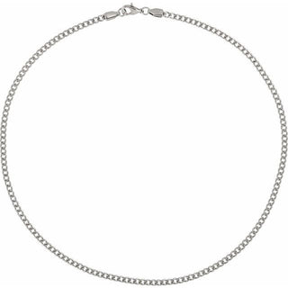 Stainless Steel 3.2 mm Diamond-Cut Curb 18" Chain